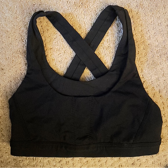Lululemon Athletica Black Sports Bra with front Pocket. - Picture 3 of 4